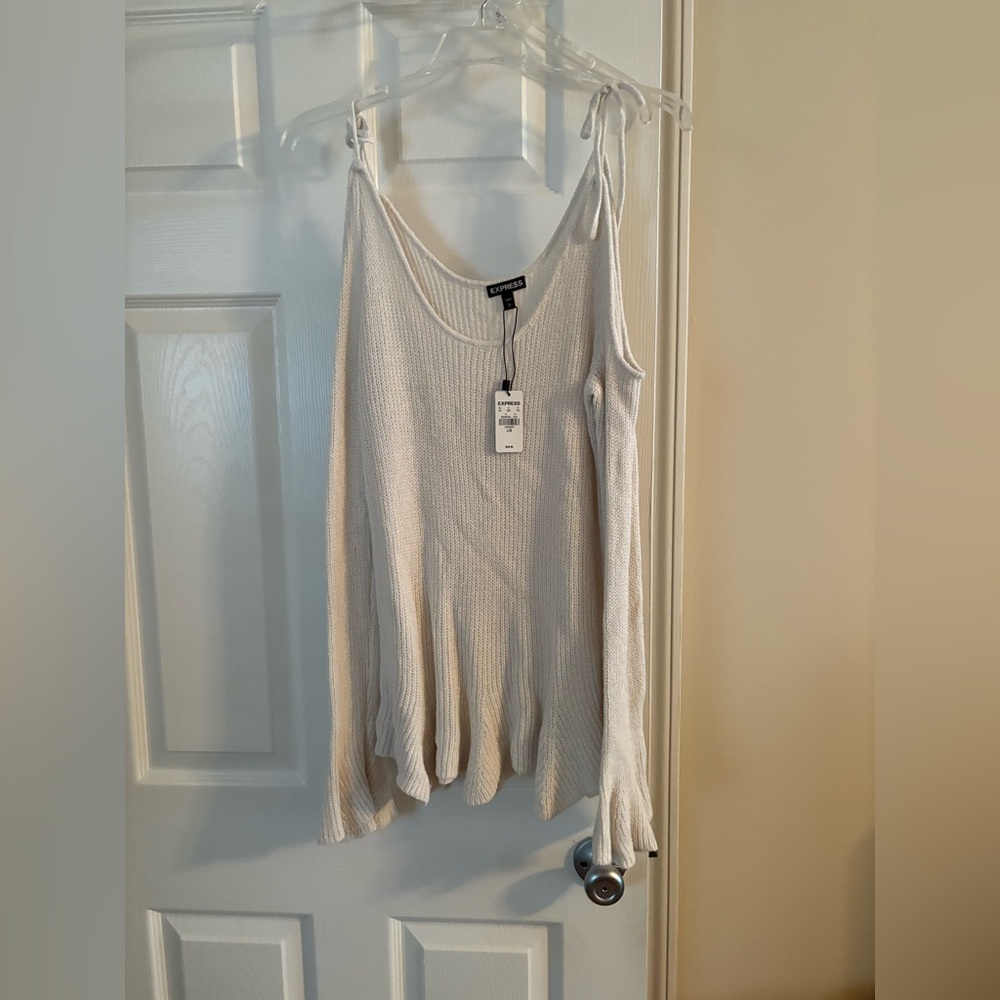 Express Cream Knit Camisole Top